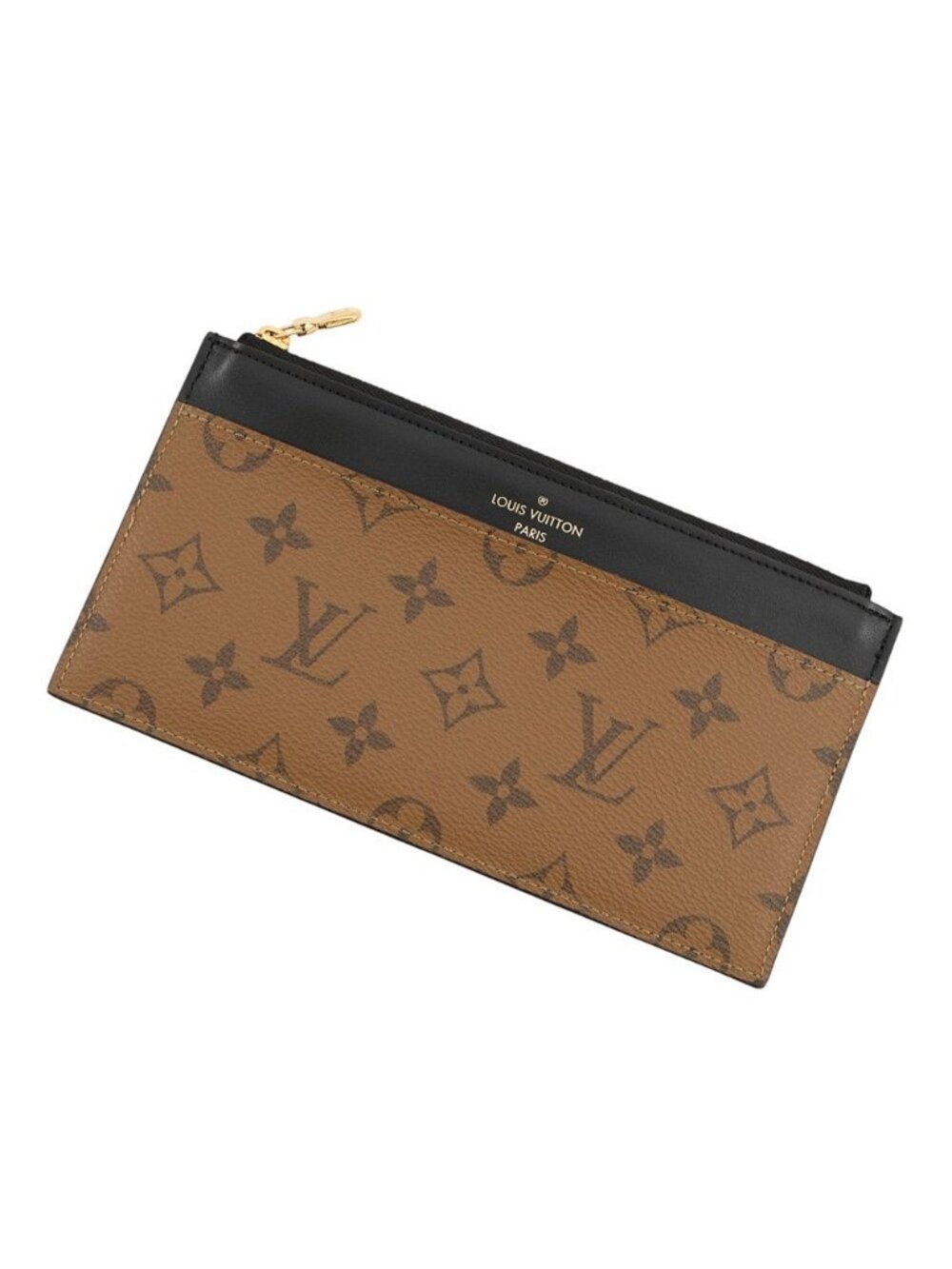 Louis Vuitton Wallet Monogram Reverse Slim Purse Black